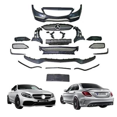 Car Body Kits Grille Front Bumper for Benz Amg C63 W205 2015 2016 2017 2018 2019 2020 2021