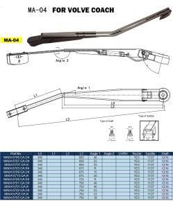 Ma-04 Mono Wiper Arm for Transit Bus, 500, 000 Cycles Guaranteed, for North Neoplan