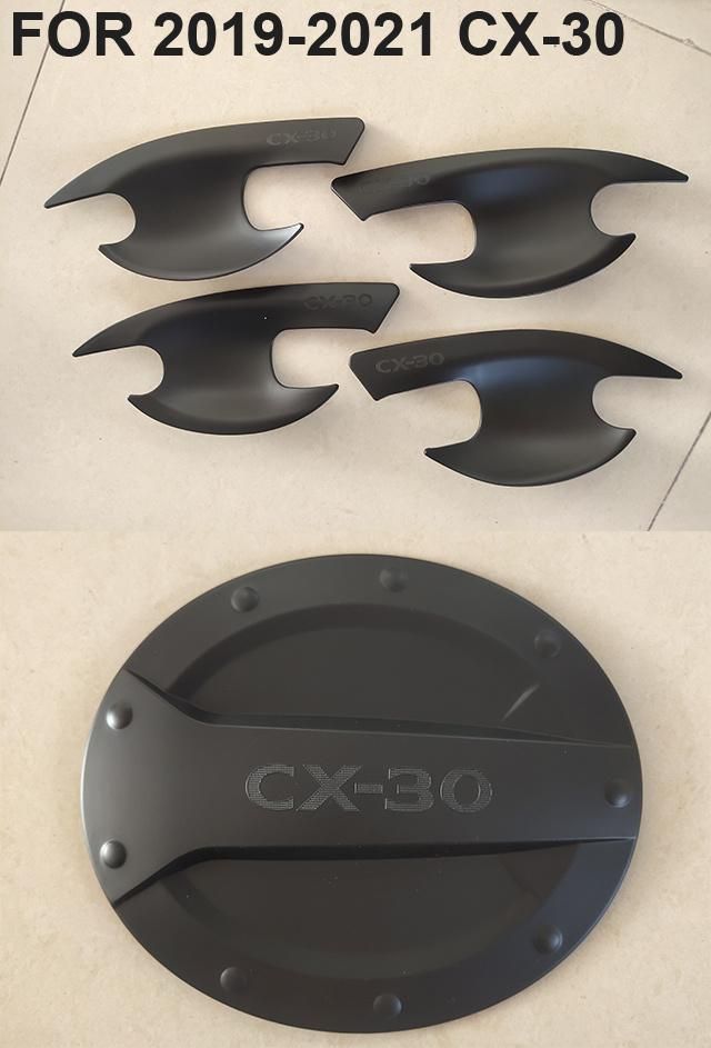 ABS Plastic Door Handle Bowl Cover Moulding Trim Gas Fuel Tank for 2019-2021 Cx-30