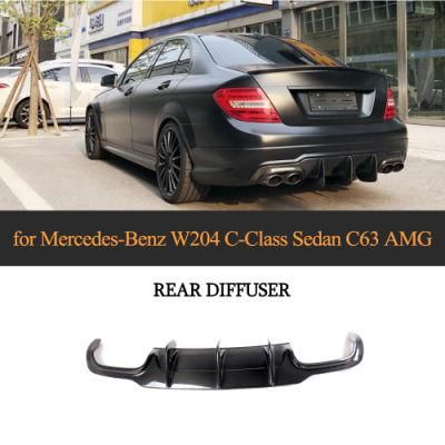 Carbon Fiber W204 C63 Rear Bumper Diffuser for Mercedes-Benz C-Class W204 C63 Amg C300 Sport Sedan 2012 - 2014