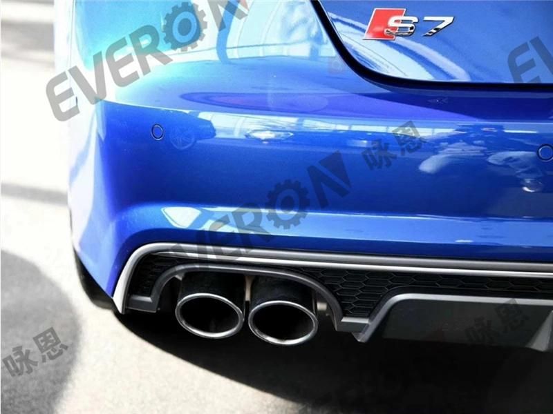 Rear Lip with Exhaust Tips for 2016 Audi A7 Change to S7 Looking