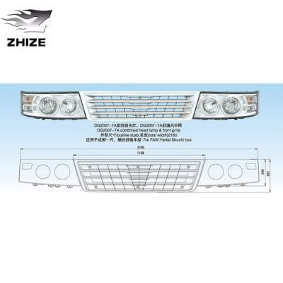 Car Lamp Lights Dg2007-7A Combined Front Grille &amp; Head Lamp for FAW, Yantai Shuchi Bus