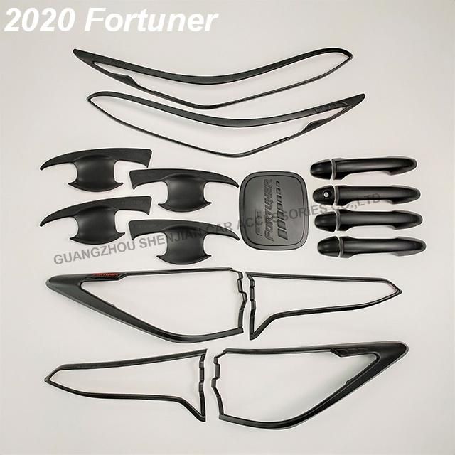 Factory Direct Wholesale Price Car Accessories Head Light Cover Door Handle Bowl Body Kit Combo Set for 2012-2022 Fortuner