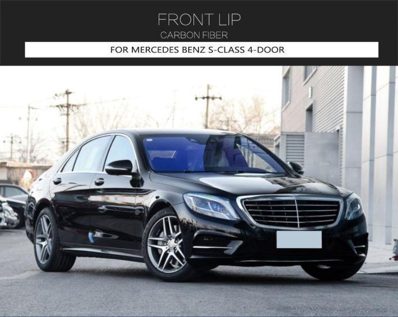 Carbon Fiber W222 Front Splitter Lip for Mercedes Benz S400 S500 S600 Sport Sedan 14-17