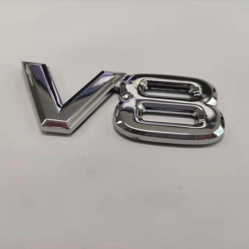 Chrome ABS Plastic Custom Logo Car Accessories Auto Letter Badge Emblem