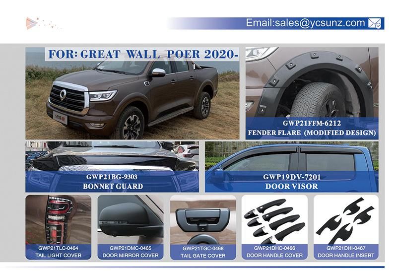 Ycsunz Fender Flare for Gwm Poer Canton Great Wall Poer 2021 2022 Auto Accessories 4X4 Pickup