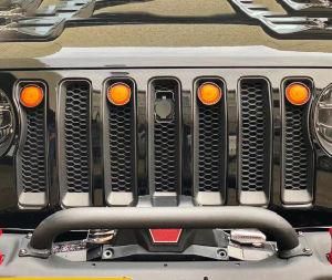 Front Grille LED Driving Light Amber Car Light for Jeep Wrangler Jl 2018