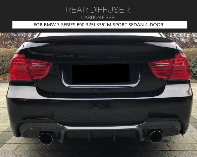 Carbon Fiber Rear Diffuser for BMW 3 Series E90 325I 335I M Sport Sedan 4-Door 2009-2013