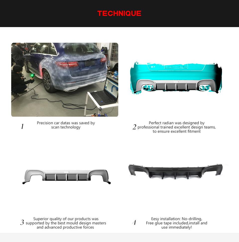 Carbon Fiber S4 Car Rear Bumper Diffuser for Audi S4 B9 Type 8W A4 Sline Sport Sedan 2020 2021