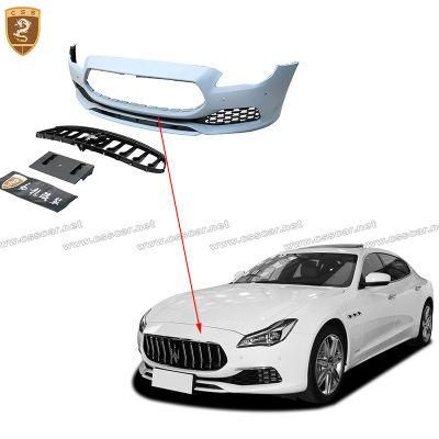 Upgrade Old to New Style Fiberglass with Middle Grille Front Bumper Kit for Maserati Quattroporte