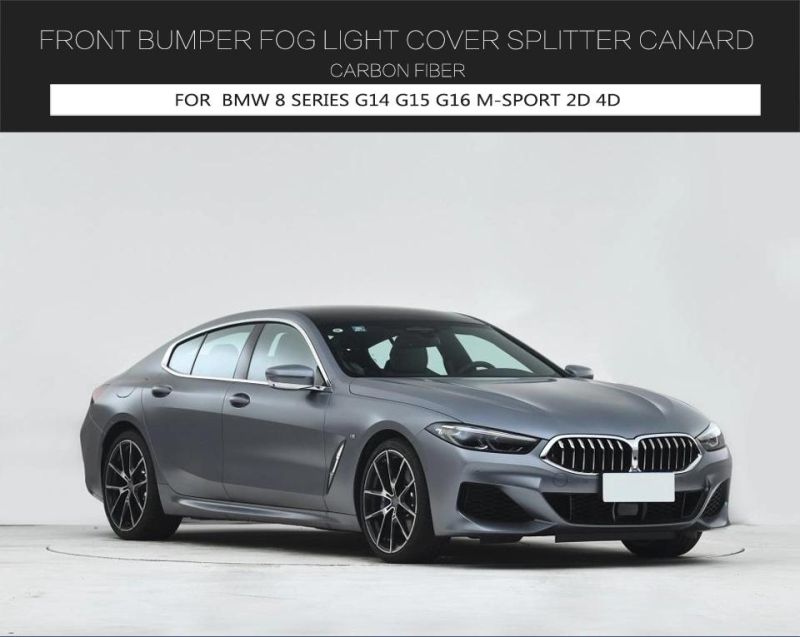 Dry Carbon Fiber Front Bumper Canards for BMW G14 G15 G16 840I M850I 8 Series M Sport 2D 4D 2019-2020