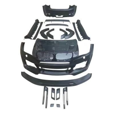 F16 X6 Lm Design Body Kit with Front Bumper Side Skirts Rear Bumper Hood for BMW