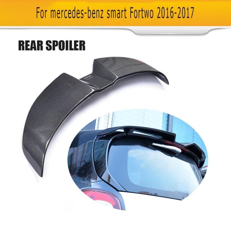 Carbon Fiber C Style Rear Roof Spoiler for Mercedes-Benz Smart Fortwo 2016-2017