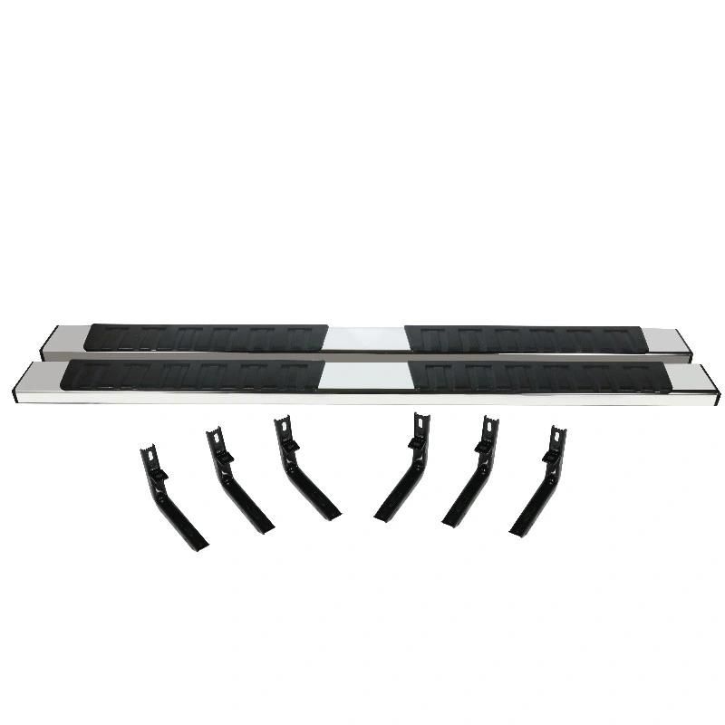 6"Silver Stainless Steel Pickup Truck Side Pedals for 2015-2019 Colorado /Gmc Canyon Crew Cab