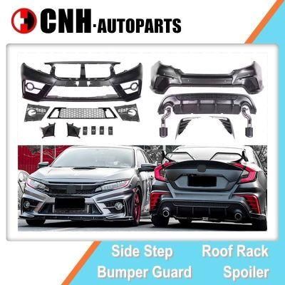 Auto Accessory FC Style Body Kits for Honda Civic Sedan 2016 2018 Replacement Parts Front and Rear Bumpers