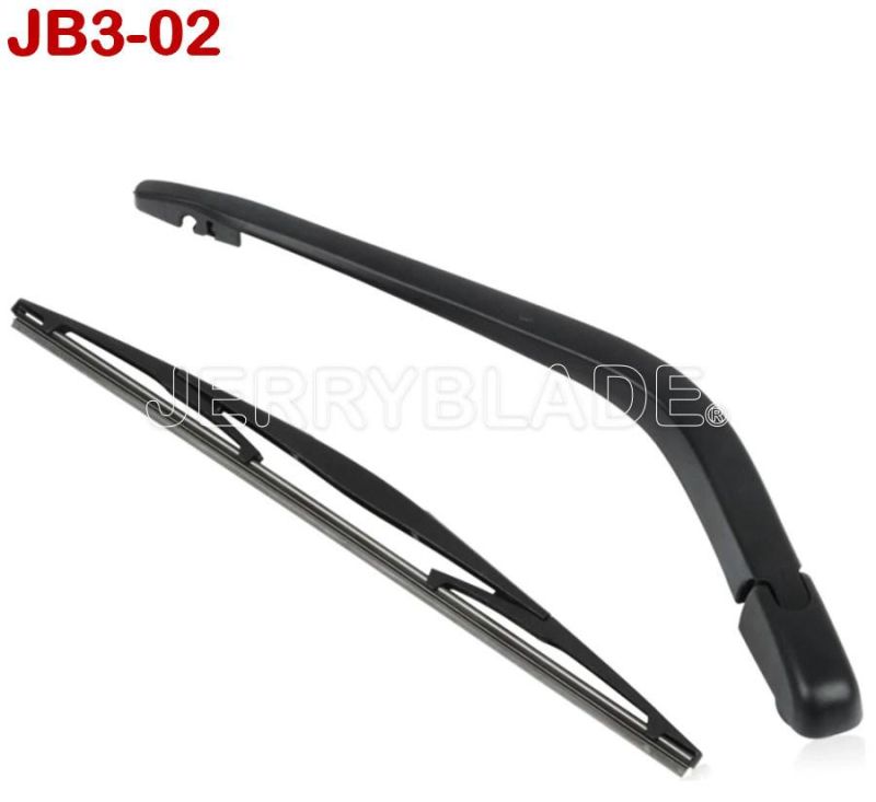 Car 14" Rear Windshield Windscreen Wiper Arm Blade Set, for Honda Fit and Jazz Mk1 2001 2002 2003 2004 2005 2006 2007 2008 OE Rear Wiper Arm Kit