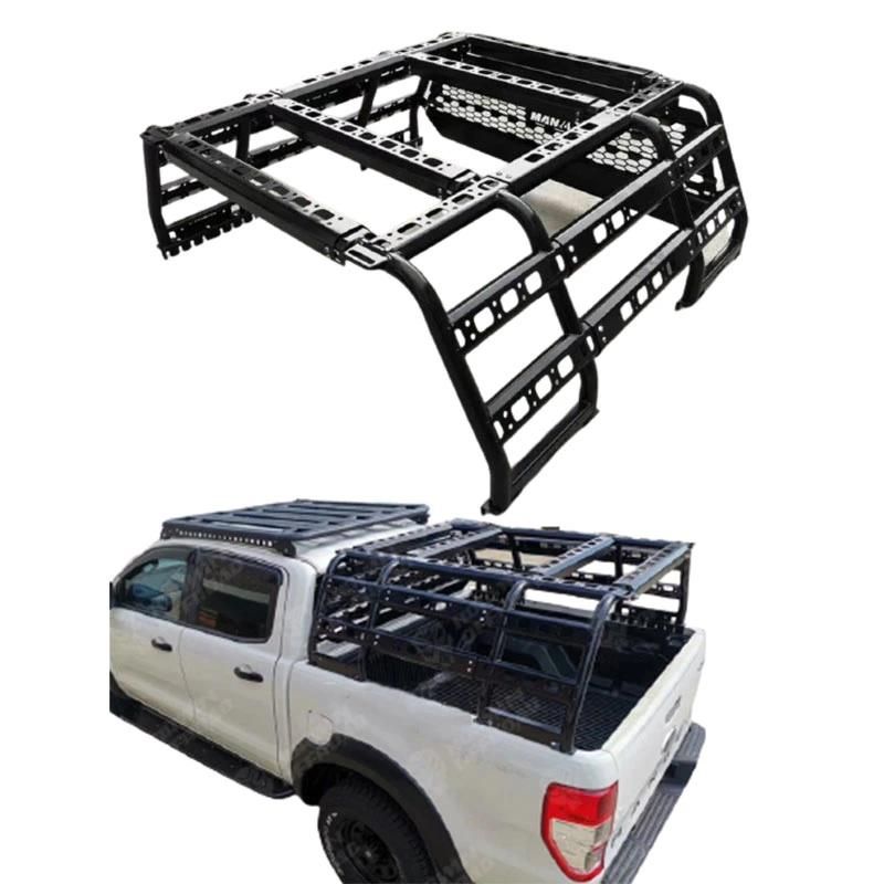with Roof Basket 4X4 Steel Pick up Truck Anti Sport Roll Bar for Navara Np300 Dmax Hilux Ranger 2021