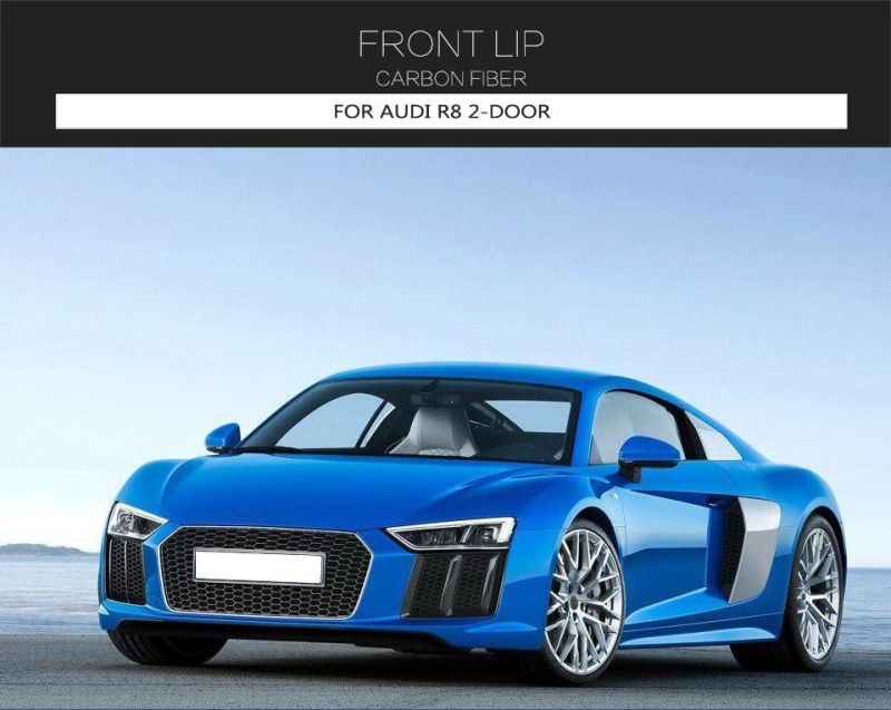 3PCS/Set R8 Carbon Fiber Front Lip for Audi R8 Coupe Convertible 2-Door 2016-2018