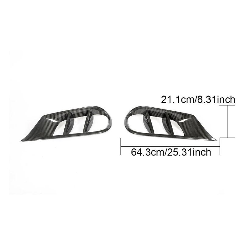 for Mercedes Benz C Class W212 Carbon Fiber Front Bumper Vent Trims 4 Door 2014-2016