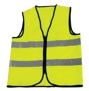 Waist Adjustable Mesh High Visibility Custom Logo Printing Reflect Warning Yellow Safety Reflective Vest with Pockets