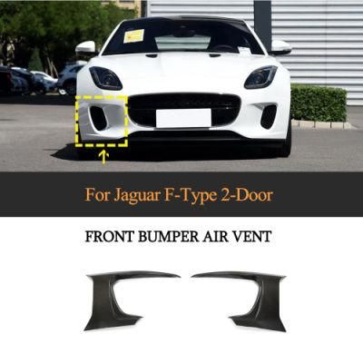 Carbon Fiber Front Bumper Trims for Jaguar F-Type 2-Door 2018-2019
