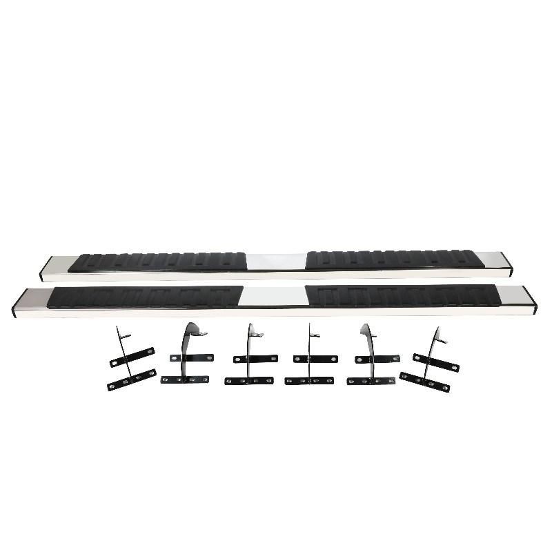 Car Accessories 6 "Silver Stainless Steel Pickup Truck Side Pedals for 2019-2021 Dodge RAM1500 Crew Cab