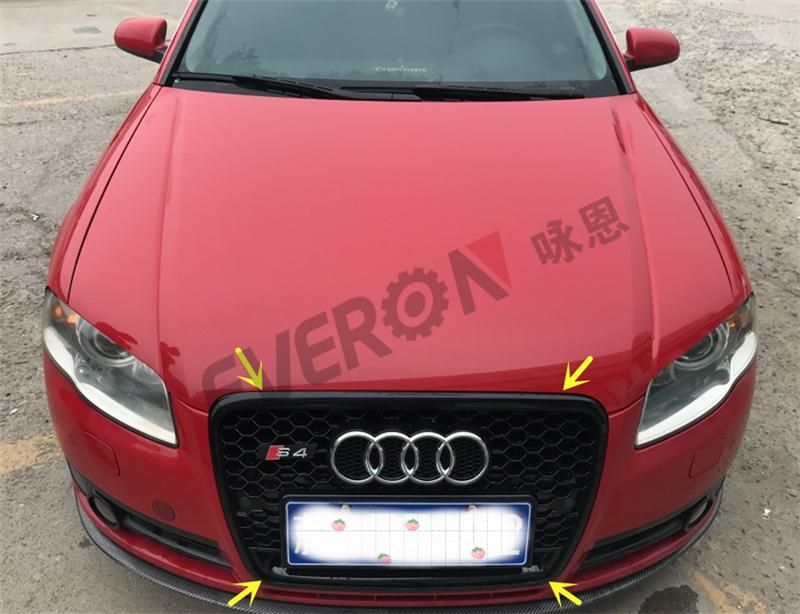 RS4 Style Front Bumper Honeycomb Grille for Audi A4 B7 2004-2007