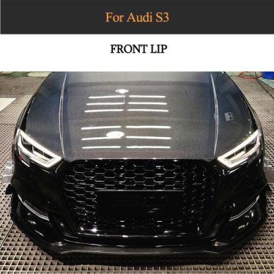 Carbon Fiber Front Bumper Lip Splitter for Audi A3 Sline S3 2017 - 2019
