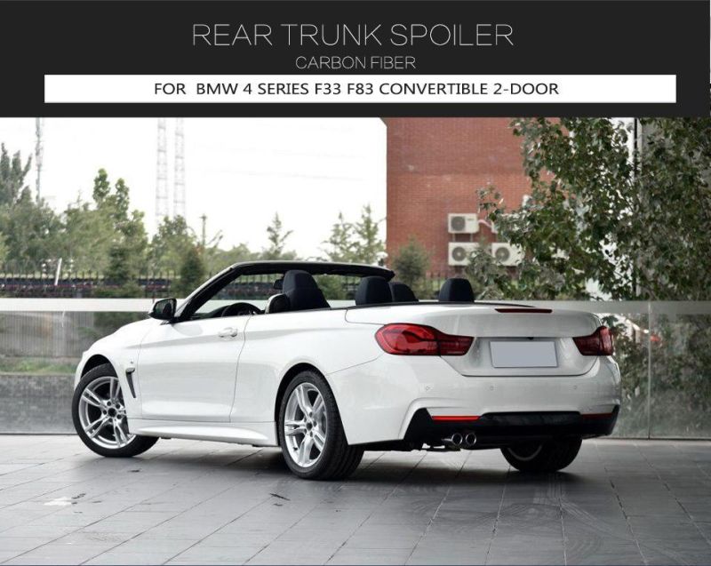P Style for BMW 4 Series F33 F83 Carbon Fiber Rear Wing Spoiler 2014-2019 Convertible 2-Door