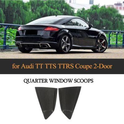 Carbon Fiber Rear Window Vents Trims for Audi Tt Tts Ttrs Coupe 2-Door 2015-2018