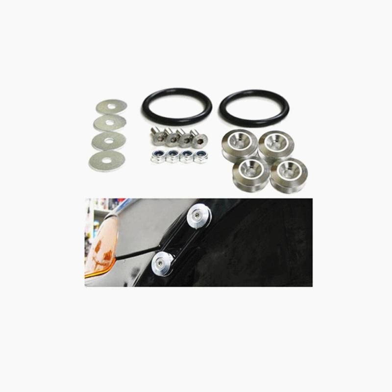 Jdm Quick Release Fasteners Front Rear Bumpers Trunk Hatch Set