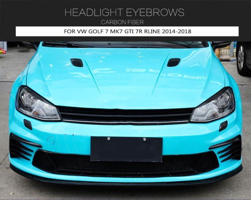 Dry Carbon Fiber Headlight Eyebrows for VW Golf 7 Mk7 Gti 7r Rline 2014-2018