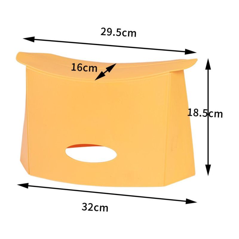 Portable Outdoor Stool Plastic Paper Folding Stool 7 Inch Lightweight Not Take up Space Simple Household Thickened Wyz19177