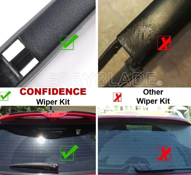 OE Replacement for Honda Fit/Jazz 2001-2008, Rear Windshield Wiper Arm Blade Set - Jerryblade Factory OE 76720SAA004 Rear Wiper Size 14inch/350mm