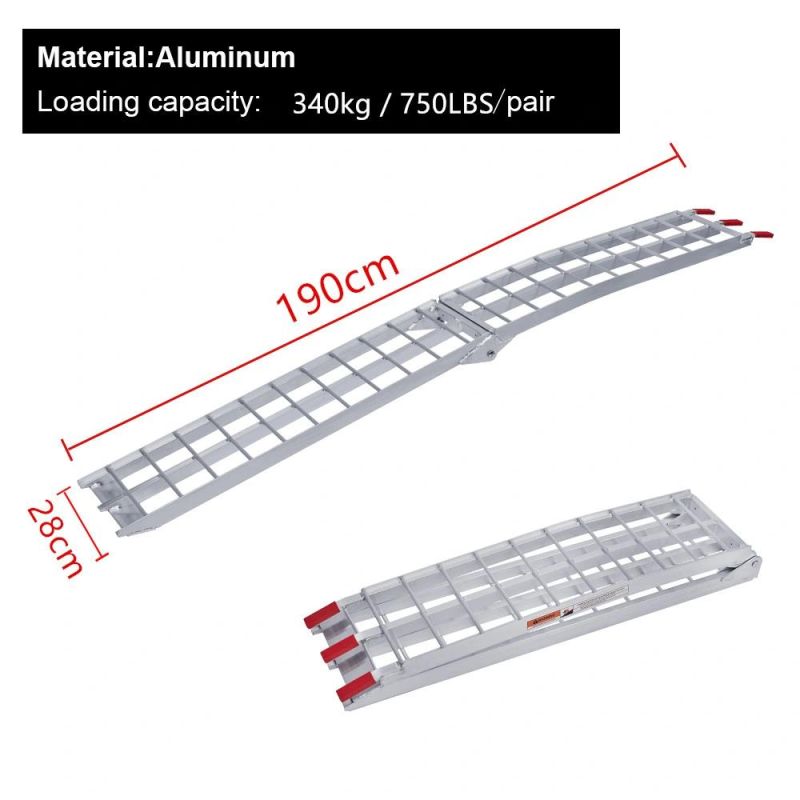 Portable Bike Trailer Truck Motorcycle Loading Folding Aluminium ATV Ramps