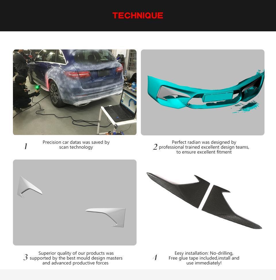 Carbon Fiber Front Bumper Vents Trims for BMW M2 F87 2016-2018