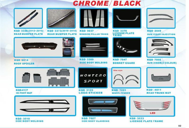 New Arrived Rear Bumper Plate for Mitsubishi Pajero Sport 2012~2015