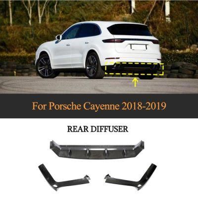 Carbon Fiber Rear Bumper Diffuser for Porsche Cayenne Sport Utility 4-Door 2018-2019