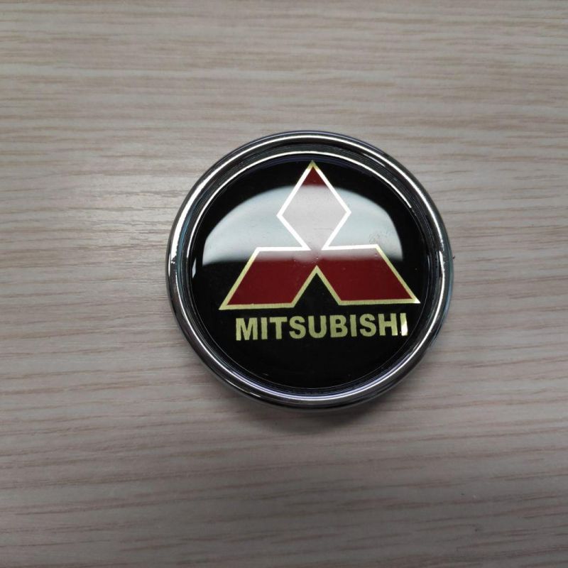 Wholesale ABS Chrome Silver Car Emblem Badge Wheel Center Hub Caps Cover for Car logo
