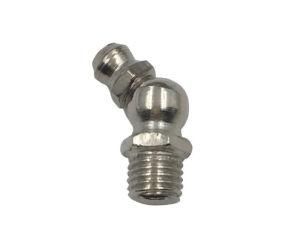 Stainless Steel M8X1.00mm Thread, 45 Degrees Grease Fitting, Height 24.5mm, Hex 9.5mm