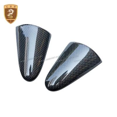 3K Glossy Black Carbon Fiber 2PCS Car Door Handle Cover for Ferrari 458