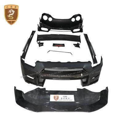 Fiberglass Mix Carbon Fiber Hot Tuning Part Body Kit for Nissan Gtr R35 to Nismo Style Car Body Kits