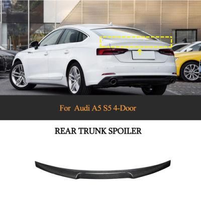 Carbon Fiber Rear Trunk Wing Spoiler for Audi A5 Sline S5 Sedan 2017 - 2019