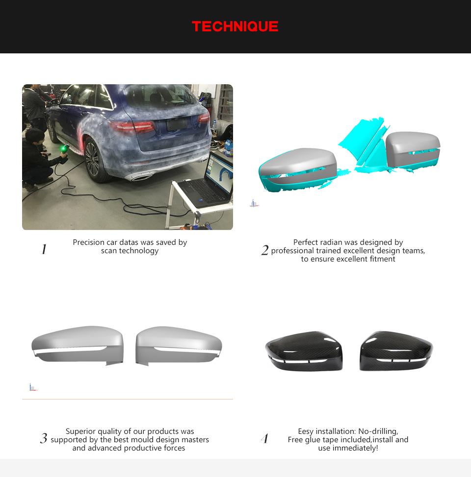 1pair Replacement Dry Carbon Fiber Mirror Housings Cover for BMW 3 4 5 6 7 8 Series G20 G28 G22 G23 G24 G30 G38 G32 G14 G15 G16