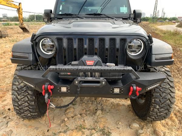 New Design Black Steel Front Bumper for Jeep Wrangler Autoparts