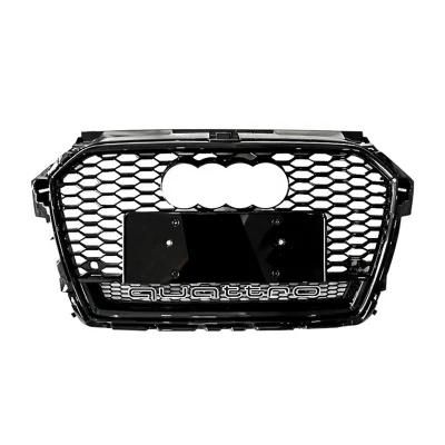 A1 S1 RS1 Chrome Black Grill 2016 2017 2018 2019 ABS Honeycomb Front Bumper Grille for Audi