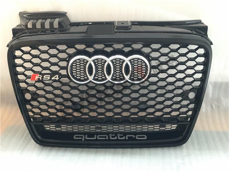 RS4 Style Front Bumper Honeycomb Grille for Audi A4 B7 2004-2007