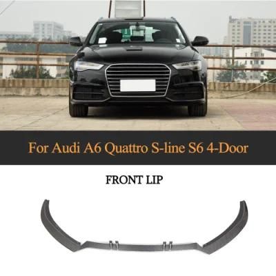 Carbon Fiber Front Lip for Audi A6 Quattro S-Line S6 a Style 4-Door 2015-2018
