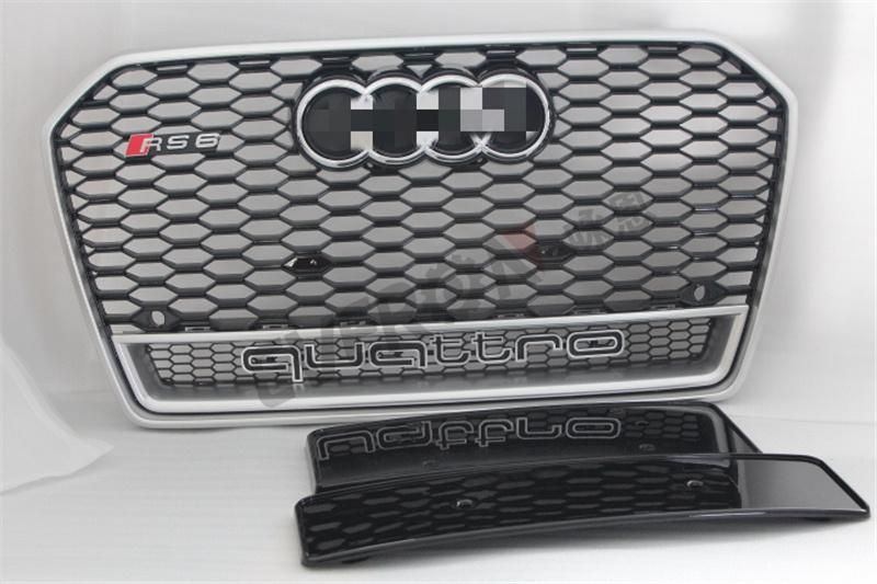 RS6 Style Front Bumper Grille for Audi A6 2016-2018