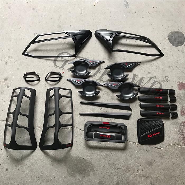 Decorative Cover Head Lamp Cover Body Kits Light Cover Kit for Isuzu Dmax 2012-2014